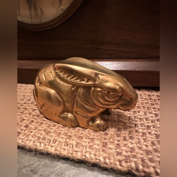Other - Vintage Brass Grumpy Rabbit Figurine 🐰✨